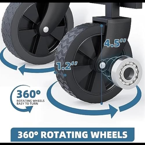 Chariot pliable robuste 300 kg bleu à roues 360° pour camping