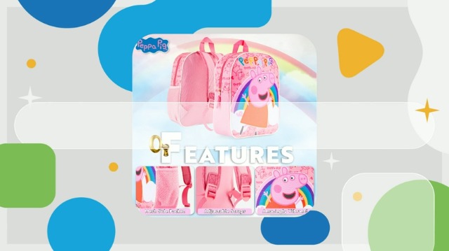 Mybagstory - Peppa Pig – Sac Enfant 30x25x11 Cm – Sac à Dos