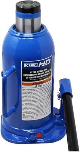 Miniatura 2 de K Tool International HD63230 Gato hidráulico de botella de 30 toneladas para garajes, talleres de reparación y bricolaje, 60,000 libras. Capacidad,