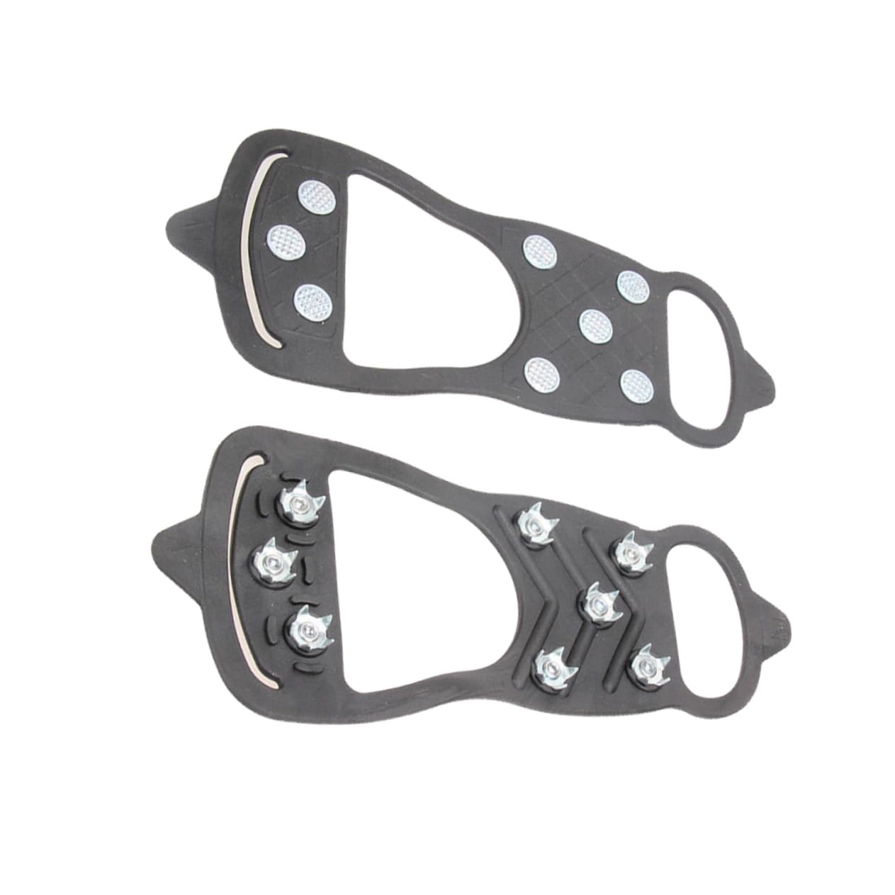 JEWEDECO Shoe Crampons for Snow and Ice 1 Pair 8 Shoes Cover Anti-Slip Cleats for Footwear