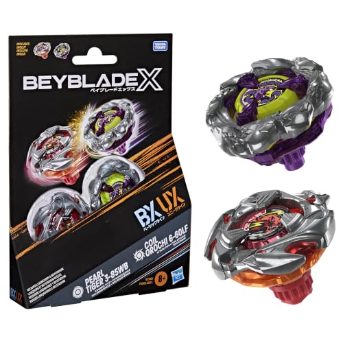 Image of Beyblade X Coil Orochi 6-60LF UX & Pearl Tiger 3-85WB BX Dual Pack Set