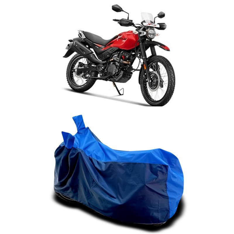 Image of DUFFEL-Two Wheeler Bike Body Cover Compatible for Hero Xpulse 200 Heat Protectio /UV-Rays /Birds Dropping /DustProof /Waterproof All Variants [Nevay Blue]
