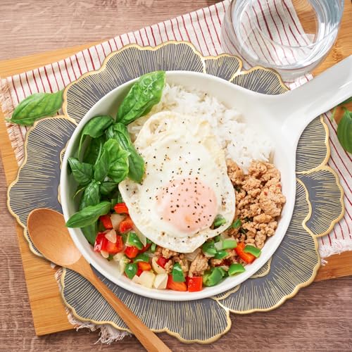 Set de table rond gris lavable anti-tache pour repas