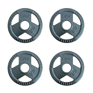 Chase Fitness TRI-GRIP Cast Iron 2″ Olympic Disc Weight Plates 2.5KG – 20KG (2.5kg x 4)