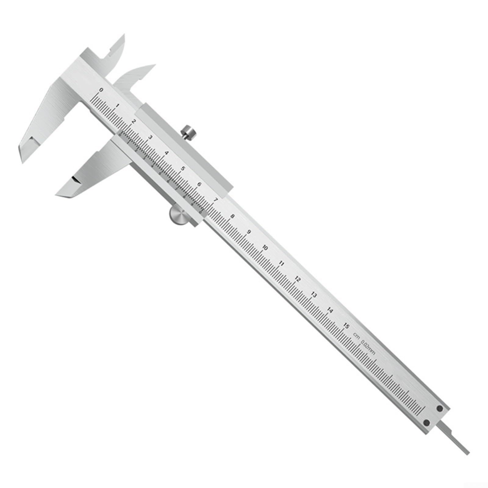 Calibre Vernier de acero inoxidable, herramienta de medición mecánica de 0.02 mm, con estuche para joyería, escuela, taller, uso industrial, 150 mm (300 mm)