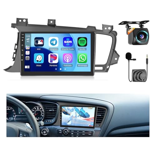 8�R�A�J�[���W�I Kia Optima K5 2010 2011 2012 2013�p 9�C���`HD IPS�^�b�`�X�N���[�� K5�I�v�e�B�}Bluetooth���W�I CarPlay/Android Auto�ABluetooth 5.0�A32EQ�A1280 