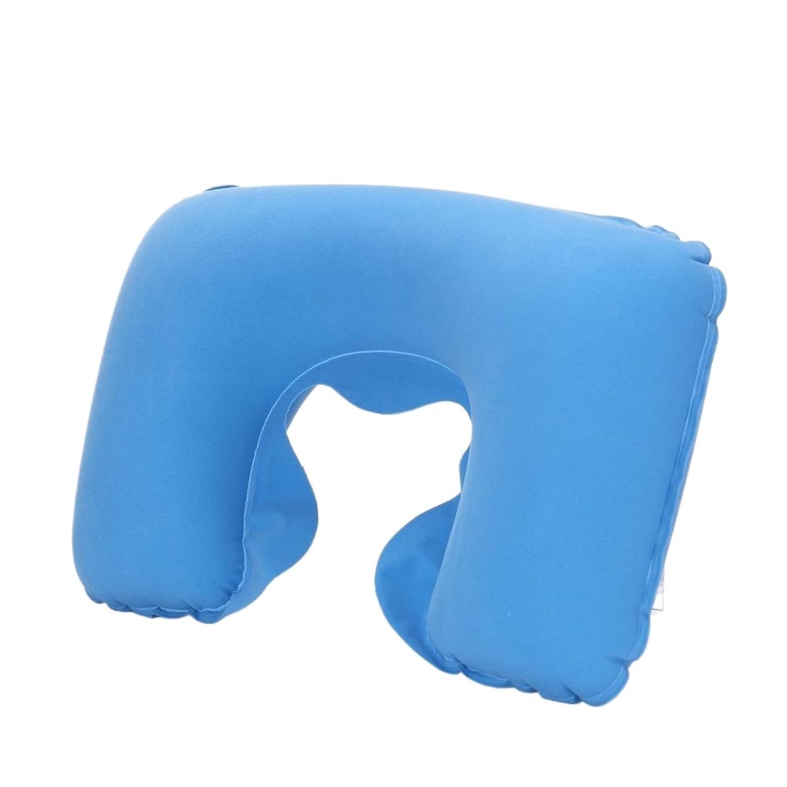 YShiuoL Neck Pillow Neck Pillow Flocking Plush Fabric Cover Inflatable Outdoor Travel Cushion U-Shaped Accessories Nap(Square-blue)