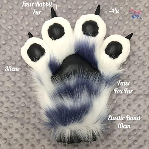 Amazon.com: Furryvalley Fursuit Paws Furry Partial Cosplay Fluffy Claw ...
