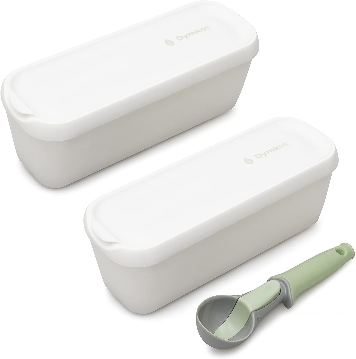 Katai - Ice Cream Container Tub 1.5 Litres - 2-Pack Reusable Containers with Lids for Homemade Ice Cream or Frozen Yogurt