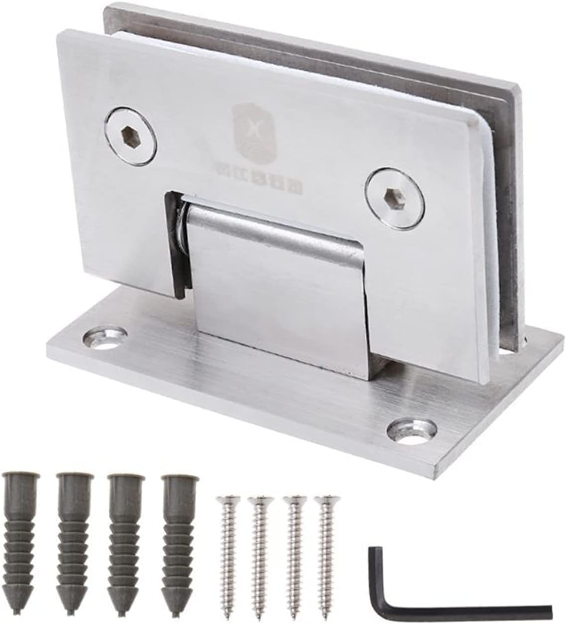 Bisagras para puerta de cristal Bisagras for puertas de 8 a 12 mm for baño, soporte sin marco for puertas de ducha, bisagras for puertas montadas en la pared, plantilla for bisagras de puertas