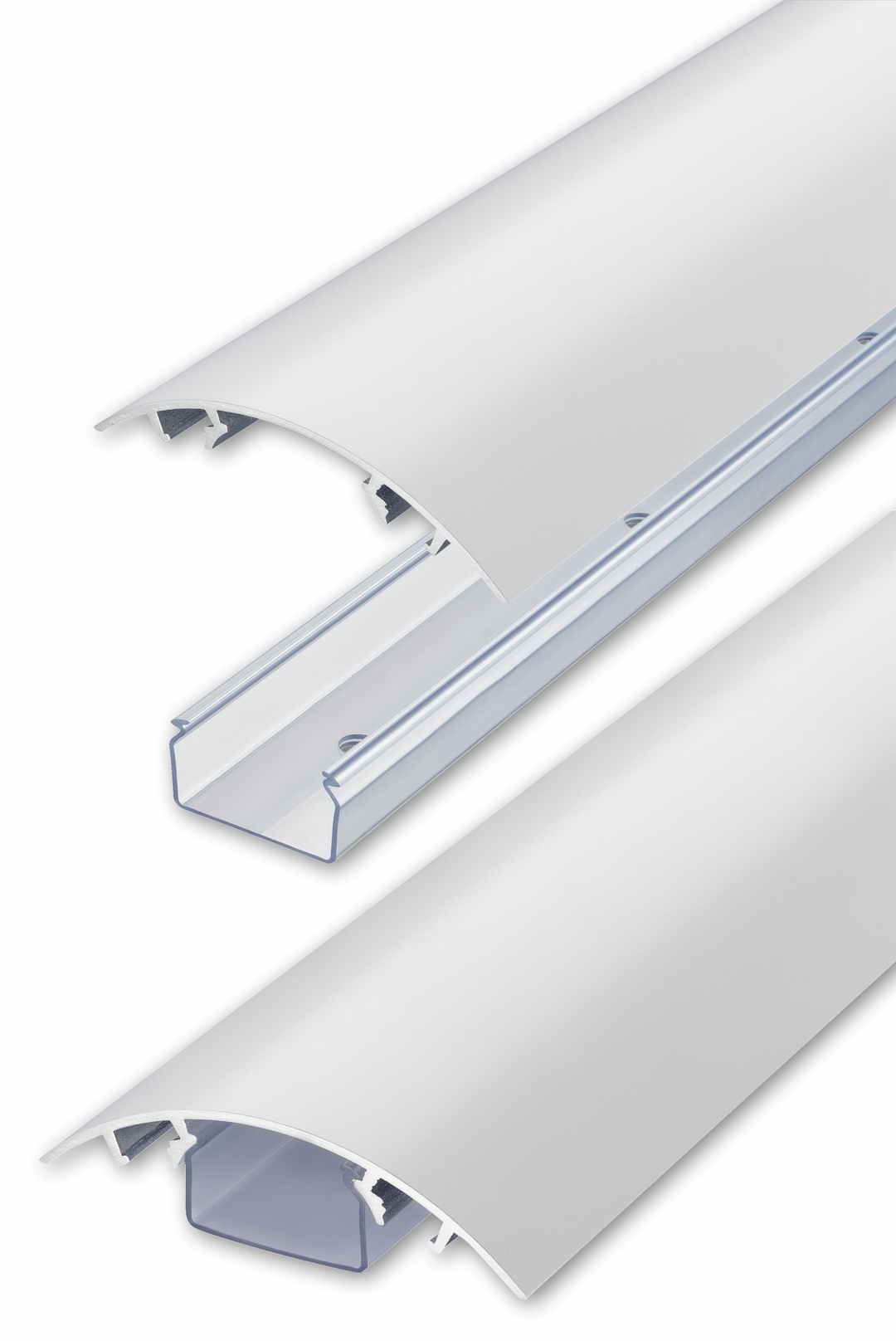 Alunovo - Goulotte passe-câble TV en aluminium laqué blanc, diverses dimensions, blanc, WE90-080