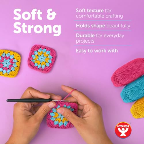 Image of Hygloss Assorted Acrylic Yarn for Crocheting & Hand Knitting - Set of 36