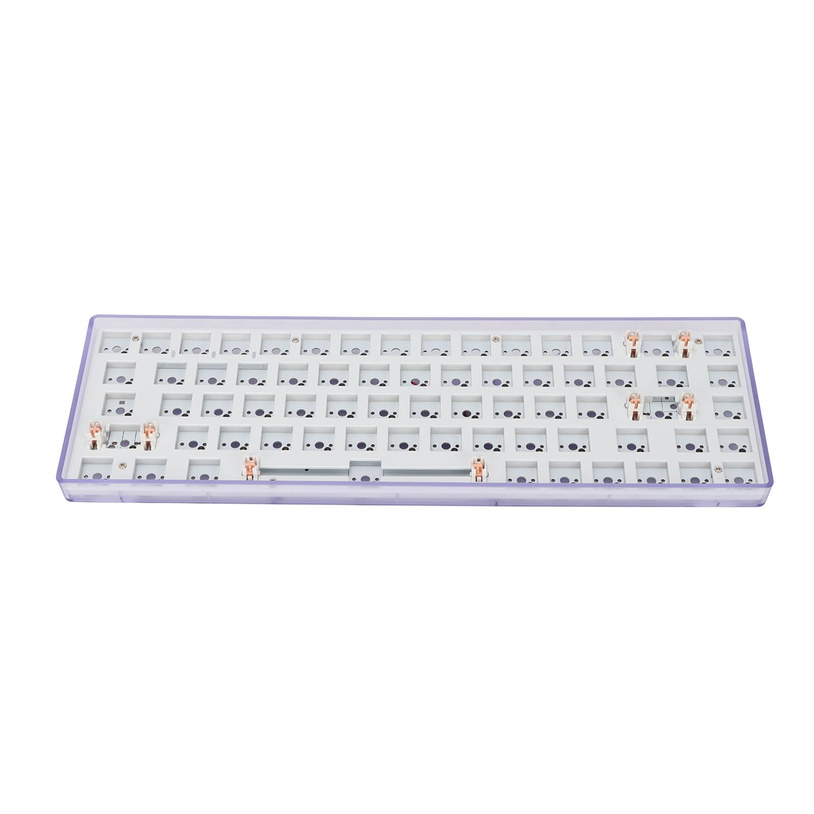 Teclado mecánico modular 65% RGB de 68 teclas, intercambio en caliente, conexión BT 5.0, kit de teclado inalámbrico personalizado de 2.4 GHz, y programable (morado)