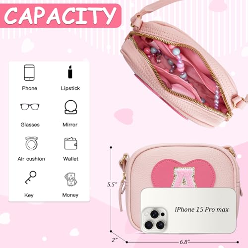 Image of KKXIU Birthday Gifts for Girls Initial Toddler Purse Cute Kids Crossbody Bag