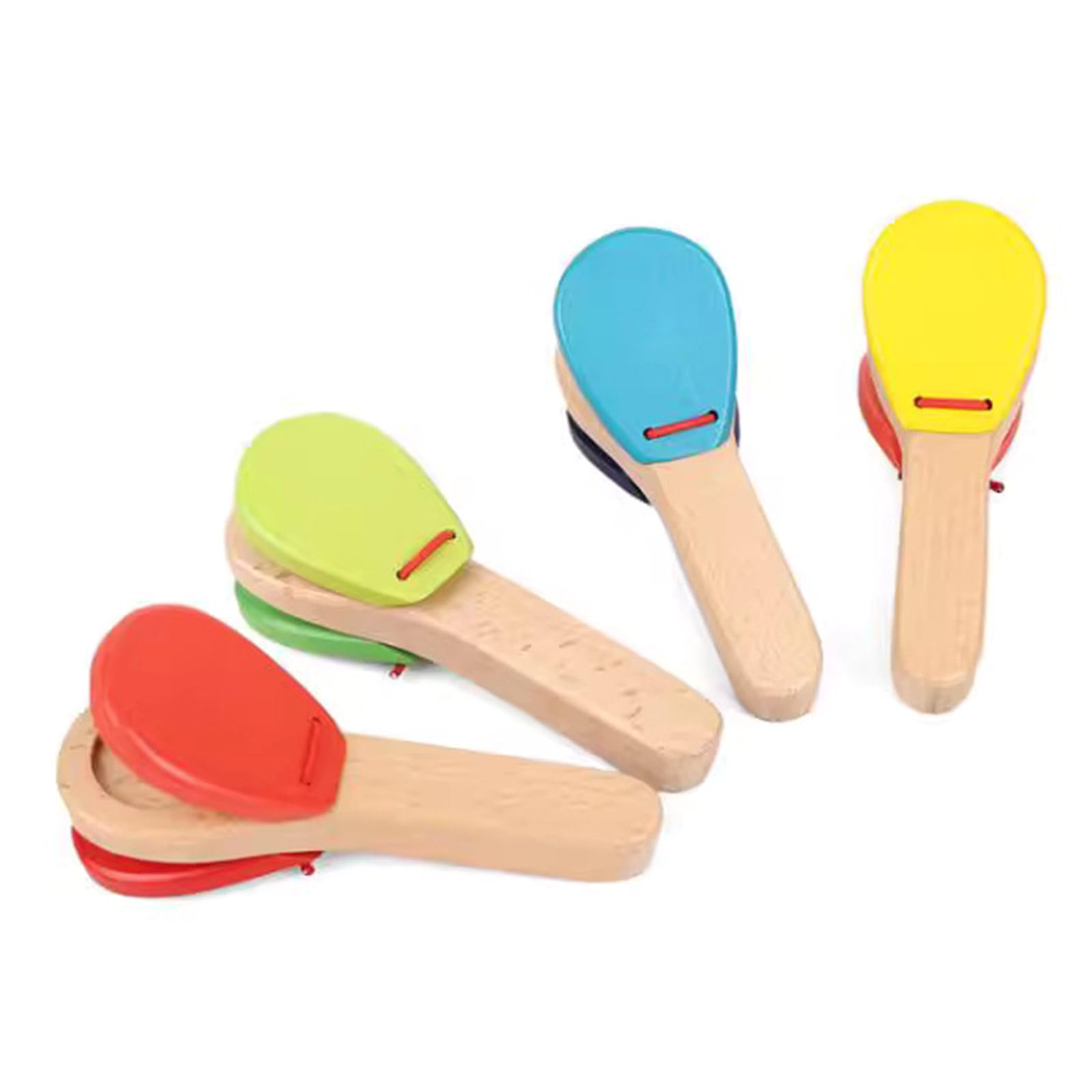 Holz Finger Kastagnetten Musikinstrument, Finger Kastagnetten Klöppel, pädagogisches Musik Percussion Spielzeug für Musikzimmer, Kinder, Rhythmus Instrument
