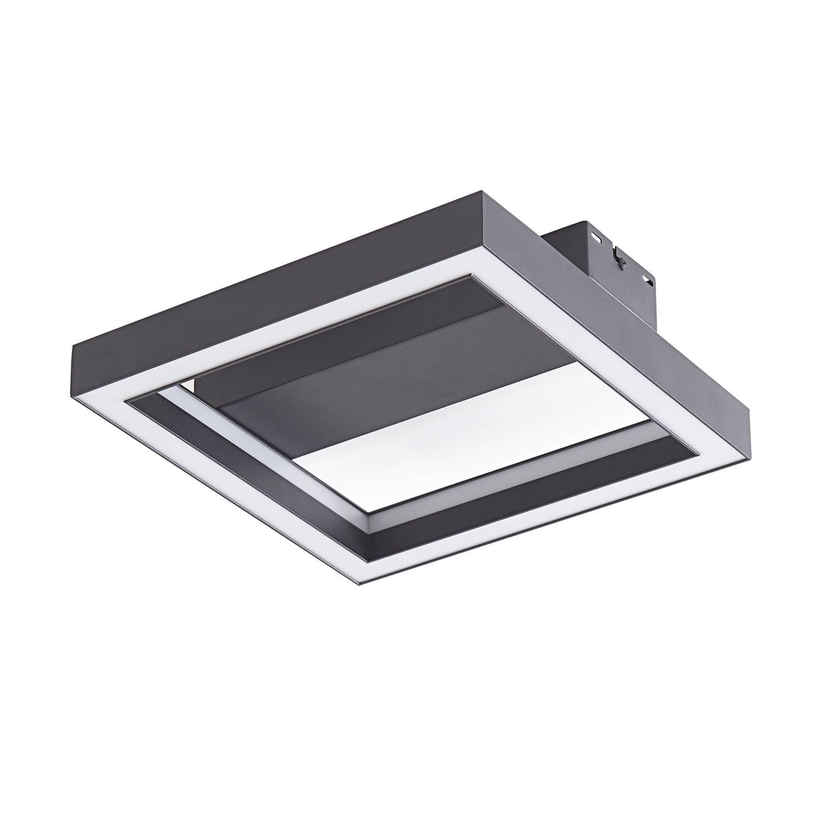 Lucande LED Deckenlampe dimmbar 30 cm, RGB Backlight wechselbare Lichtfarbe (2700-6500K) Fernbedienung App Steuerung Wohnzimmerlampe Smart Home