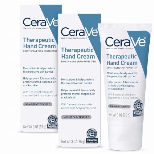 CeraVe Therapeutic Hand Cream for Dry Cracked Hands With Hyaluron...