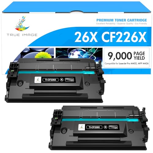 TRUE IMAGE CF226X 26X Toner Cartridge for HP Printer Replacement for HP 26X CF226X 26A CF226A