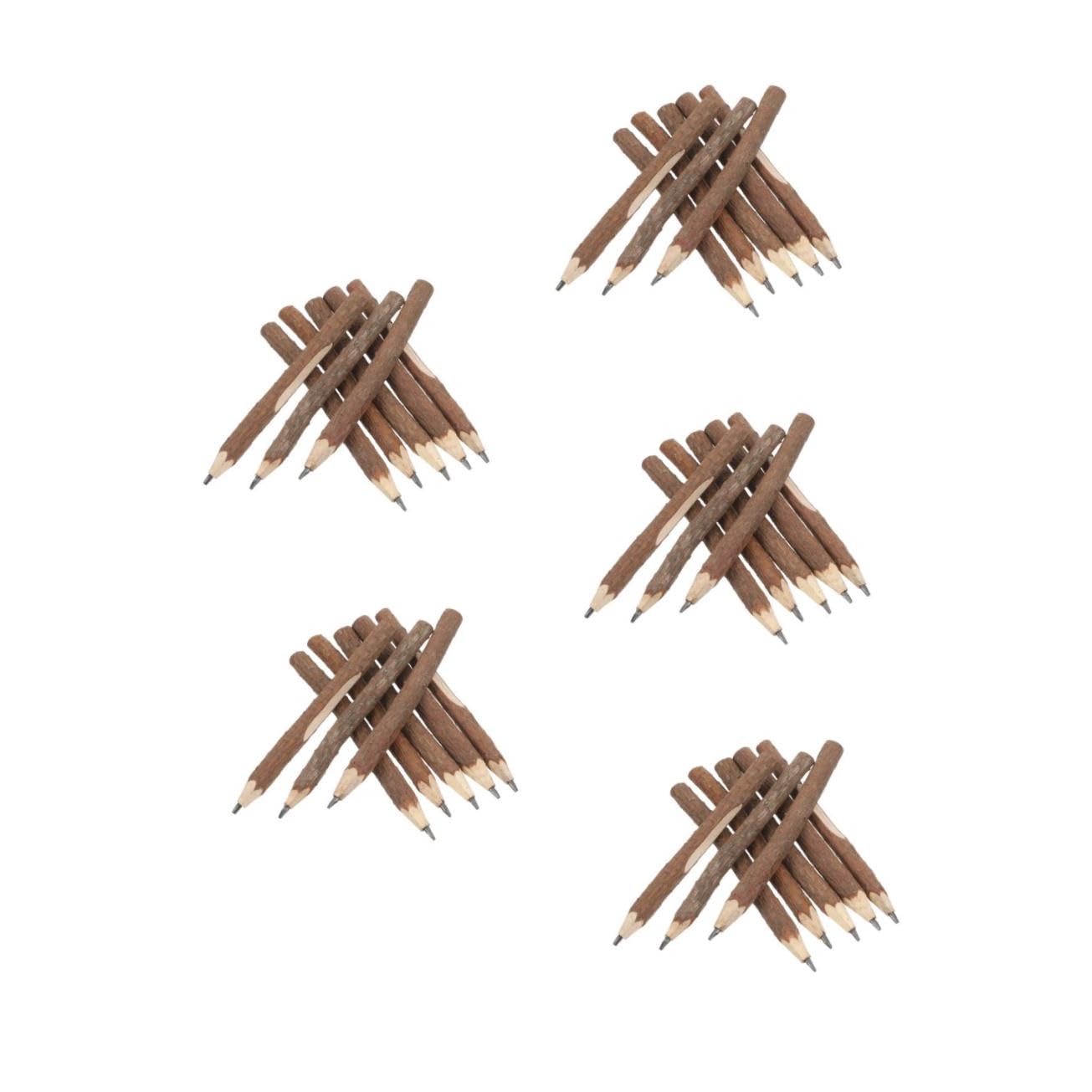 75 Pezzi Matite in Legno Naturale da Corteccia Penne Ecologiche Biodegradabili per Scuola Feste e Decorazioni Forniture Artigianali per Insegnanti