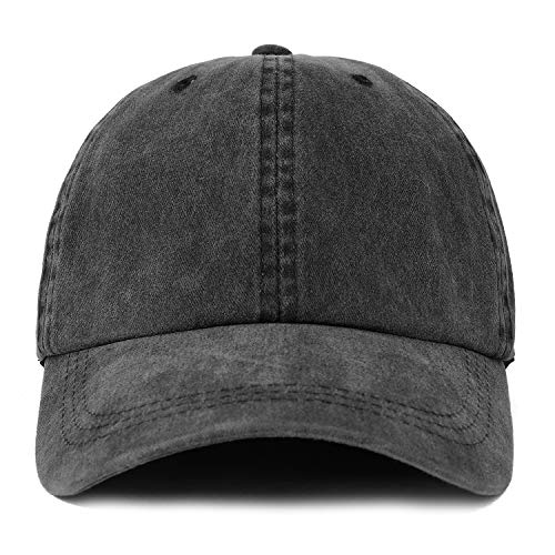 Image of Trendy Apparel Shop Oversize XXL Pigment Dyed Washed Cotton Baseball Cap