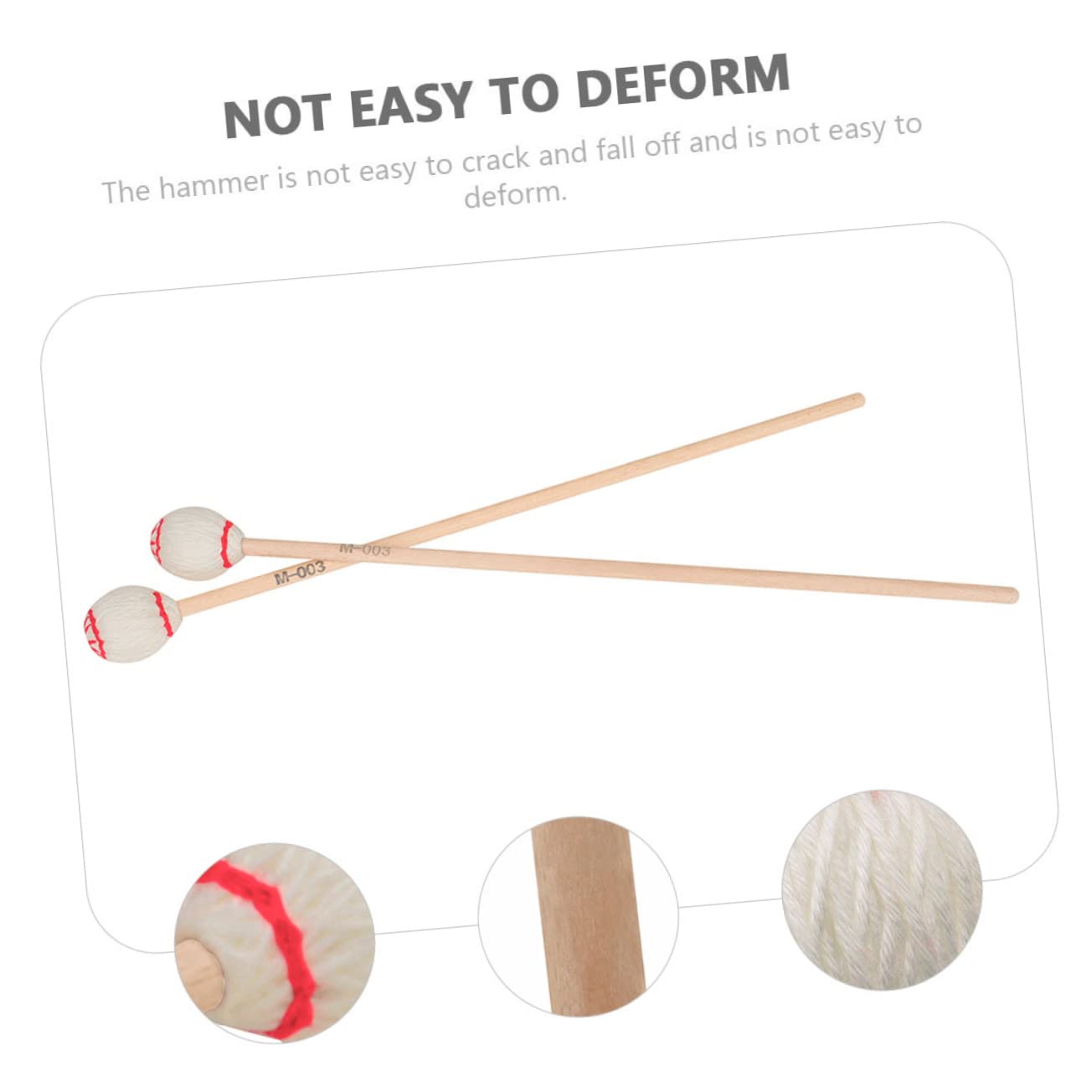 ifundom 4pièces Marteaux De Marimba Érable De Percussion Légères Et Pour Musiciens Professionnels Et Amateurs