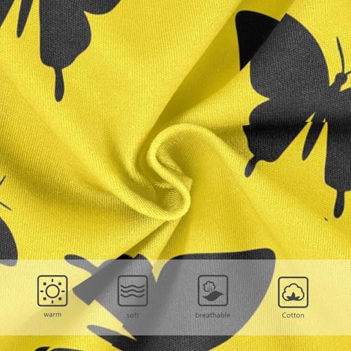 Black Butterfly Bright Yellow Toddler Underwear Custom 2t Cotton Girl Panties Cute Cartoon Kids Undies Briefs3