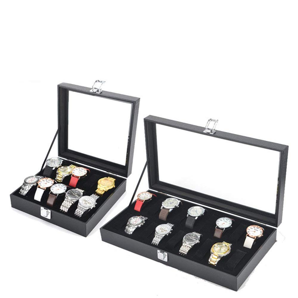 Caja de Relojes Estuche para Relojes, Clásica de madera caja de reloj de la caja del organizador Borre Top brazalete Colección exhibición de la joyería de almacenamiento de soporte Bandeja marido novi
