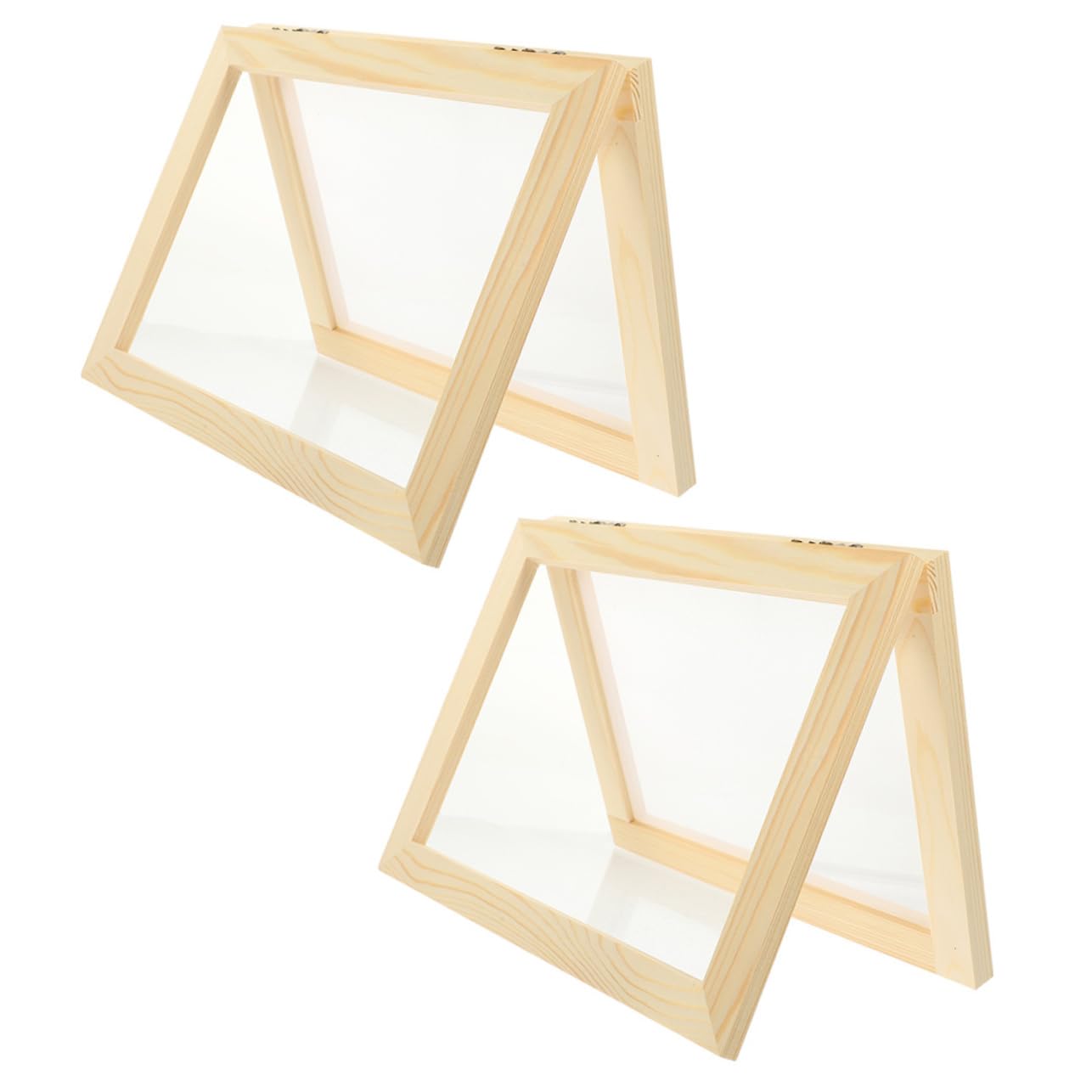 CIMAXIC DIY Paper Making Frame 2pcs Wooden Craft Frame for Boys and Girls and Adults Random Style