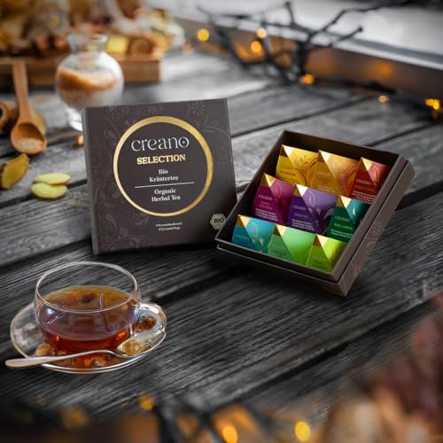 Image of Creano Organic Herbal Tea Gift Set inchOrganic Herbal Tea inch - 9 Pyramid Tea Bags in 9 Different Varieties - 22,5 g*
