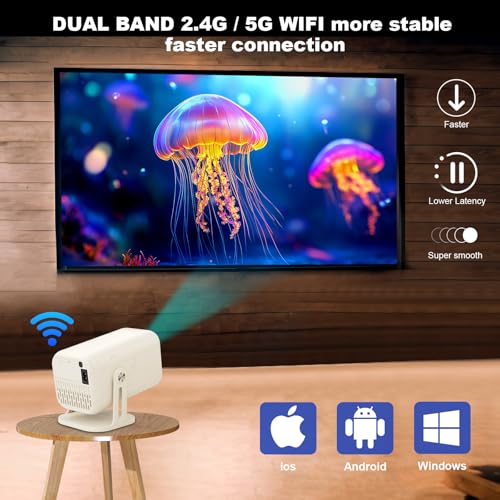 Image of BORSSO Pixel GO PRO Native 1080P Android 13.0, Dual OS, Smart Projector, Voice Control, Full Auto (OA + AF+TILT), 6X Brighter, 4K HDR Support, Netflix, Prime etc, WiFi 6 & BT, HDMI ARC, 3D Support