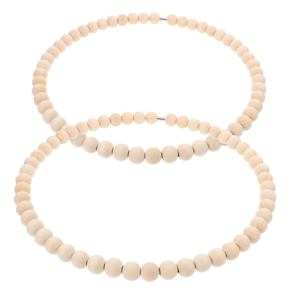 Toyvian 2Pcs Wooden Bead Wreath Bases for DIY Crafts Versatile Hanging Decor for Bedroom and Wall Hangings Ring for Home and Holiday Decorations