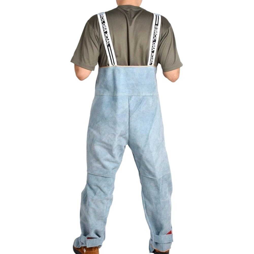 Sanfly Salopette Saldatura, Tute Impermeabili, Abbigliamento Lavoro Uomo Resistente all'Usura per Saldatori, Fabbri O Operai Manuali