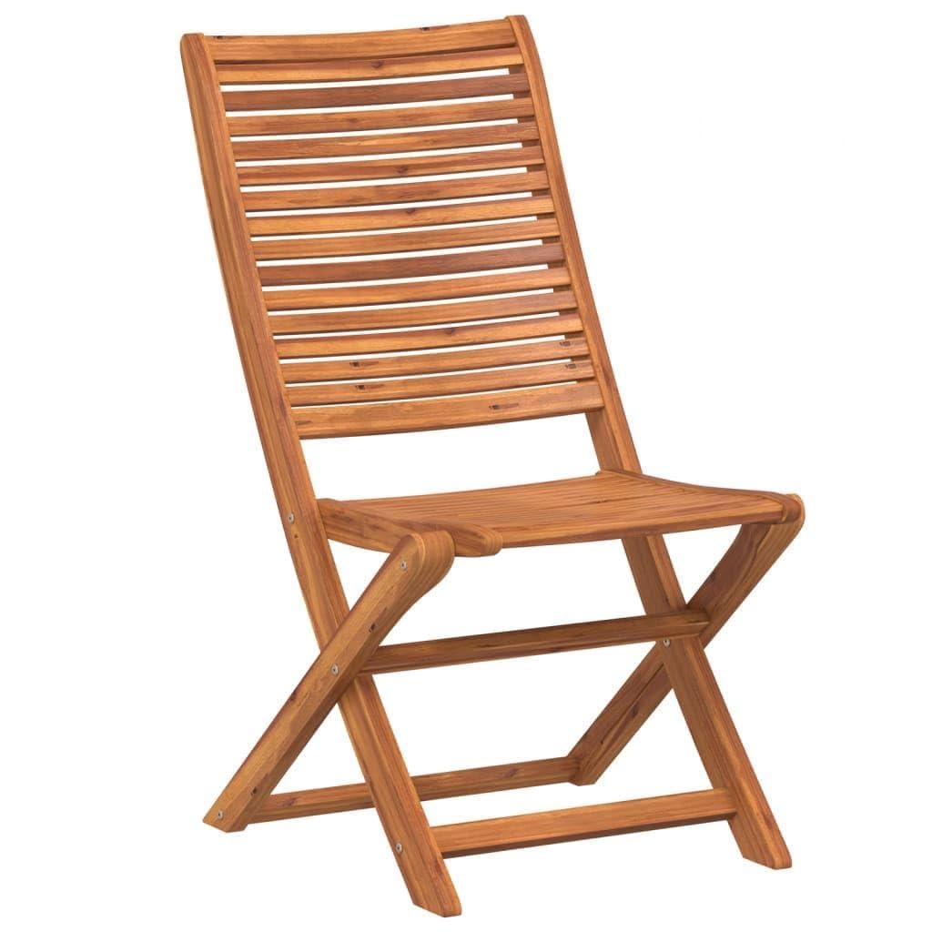 Chaises de jardin en bois pliables pour repas sur balcon et détente au bord du bassin