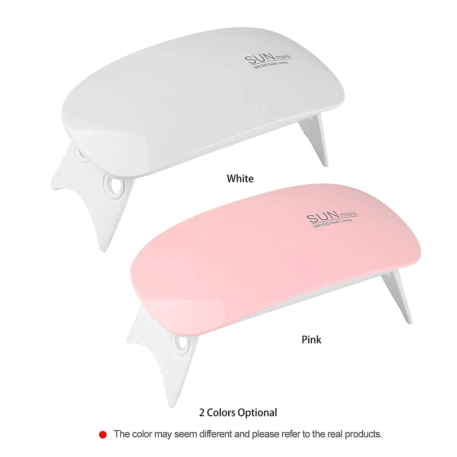 DARKFISH 6W LED UV Nail Lamp USB Nail Dryer with Handy Mini Size Mouse Shape for all Gel Polish Shape for Gel Based Polishes Manicure/Pedicure 2 Timing Setting 45s/60s 1