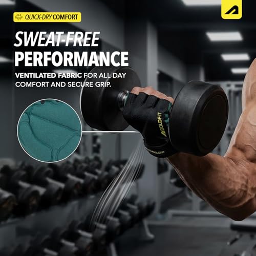 Image of Boldfit Gym Gloves for Men Workout Unisex Cushion Hand Gloves for Gym for Men for Cycling, Weightlifting, Workout Comfortable Fit Bike Riding, Cycling Handgloves