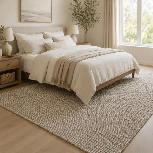 Scandilivin Homes Knit Popcorn Wool Rug