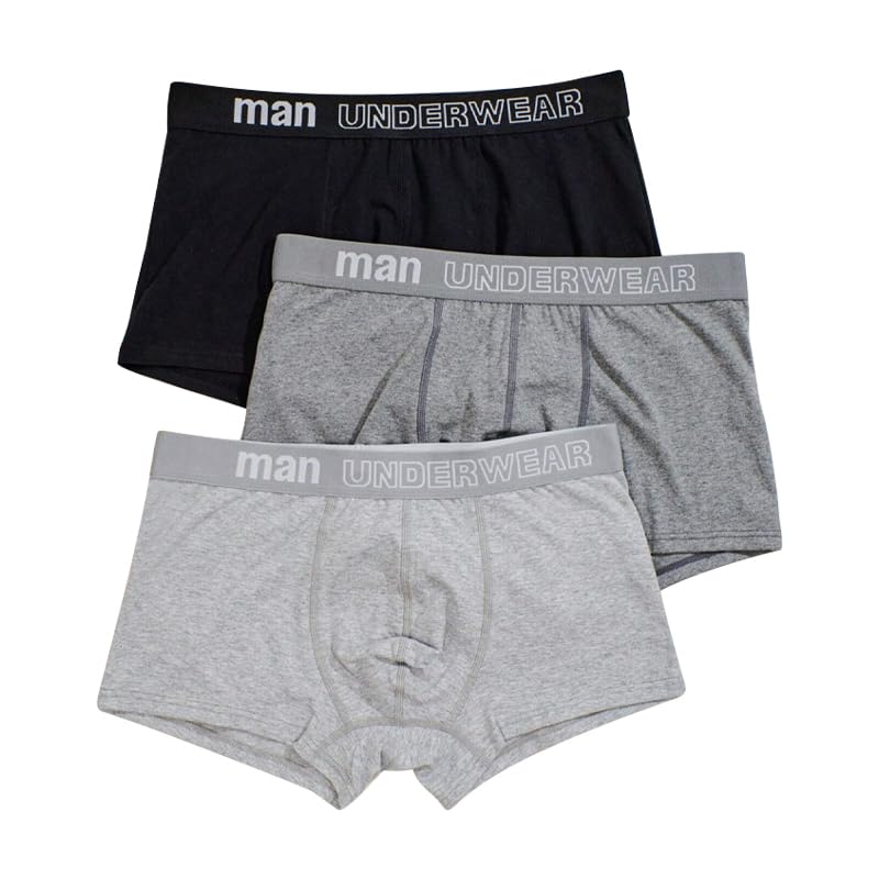 3Pcs Men's Underwear, High Elastic Design Comfortable Breathable Waist Flat Angle Briefs