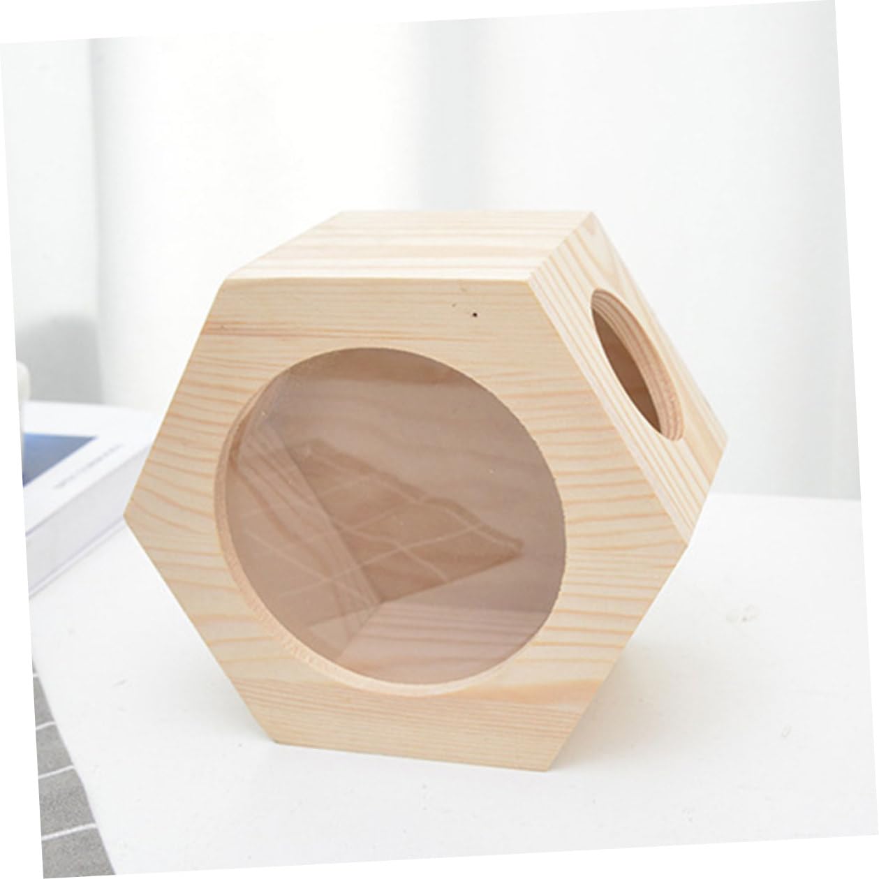 Hohopeti Hamsterh mit Versteckfunktion Kleines Hamsterspielzeug Mehrschichtiges Nagernest für Kleintiere Komfortables Häuschen für Hamster und Rennmäuse Käfigzubehör