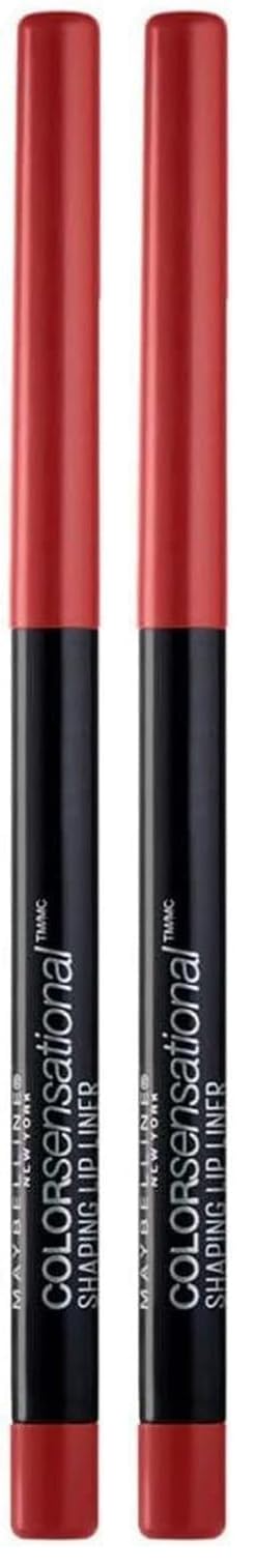 Maybelline New York Color Sensational Lippenkonturendtift Shaping Lip Liner Nr. 90 Brick Red, 2er Pack (1 X 1 Stück)