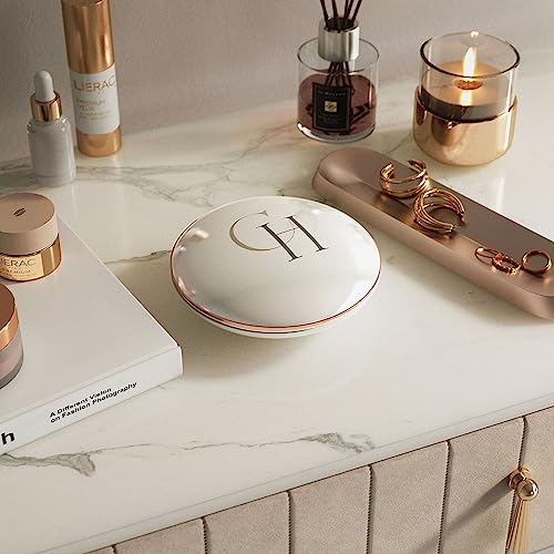 CARME Ella Compact Makeup Mirror with LED Lights - Illuminated Handheld Folding Rosegold Vanity Portable Mirror - Rechargable - Image 2