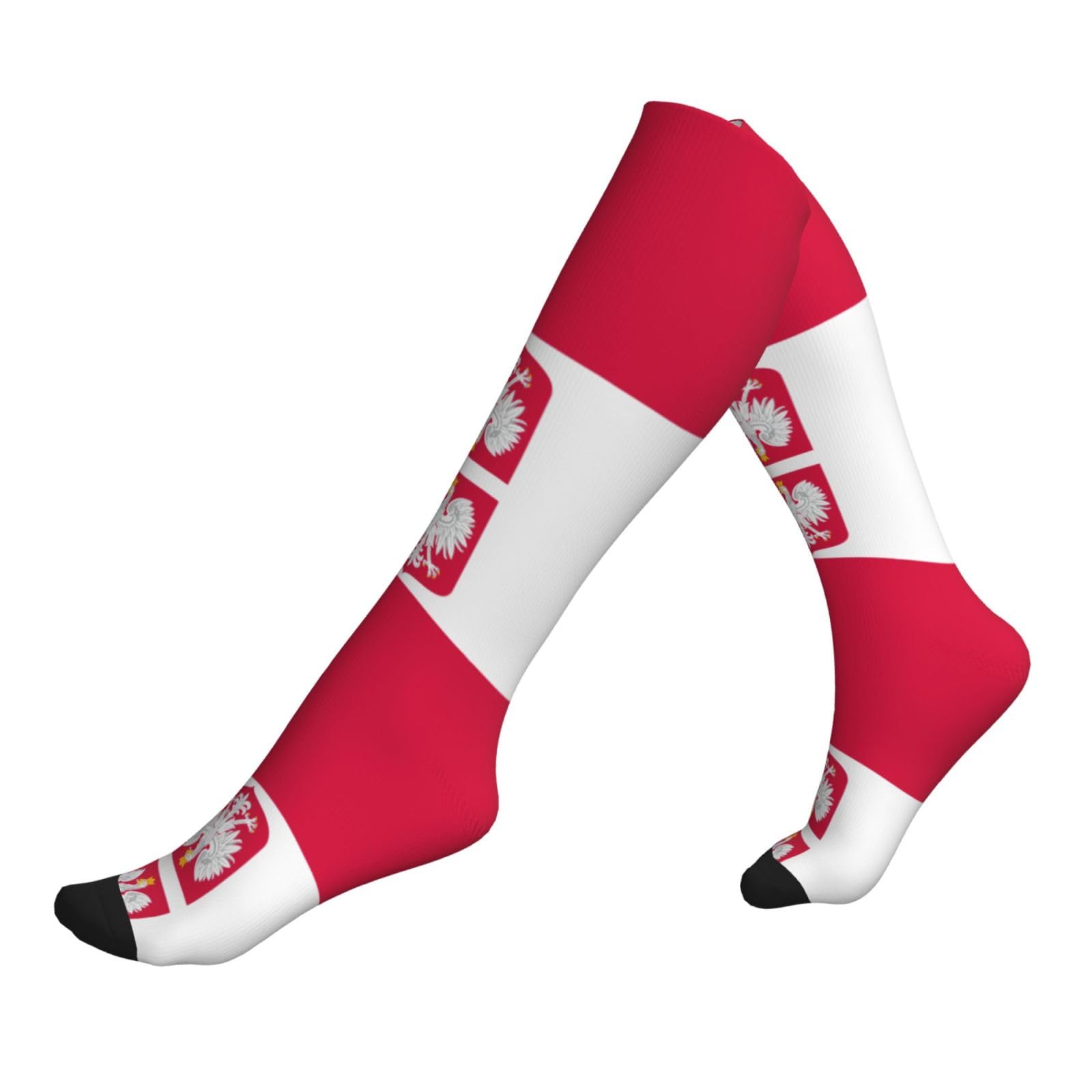 asbwuo Flag of Poland Compression Socks for Men and Women - Compression Socks for Running, Travel & Daily Wear