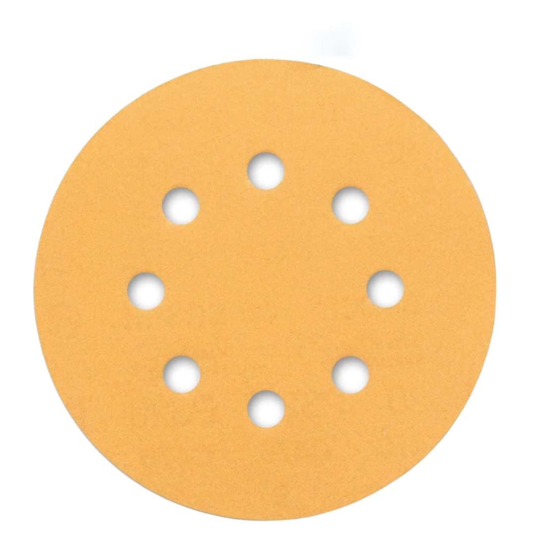 Starcke Sanding Discs - 125mm Hook & Loop, 8 Holes, 5" Orbital Pads for Precision Sanding Pack of 10 (80 Grit)