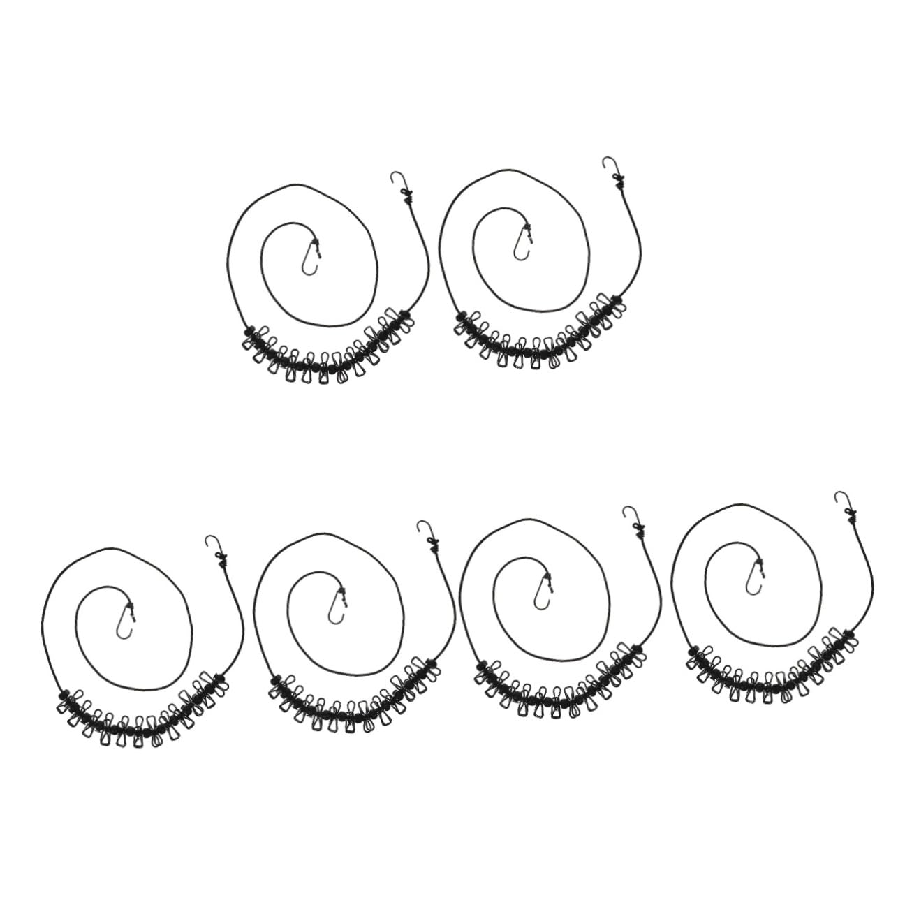 Amosfun 3 Set Di Corde Per Stendere Gli Stendibiancheria Da Viaggio Resistenti E Nere Con Clip Per Appenderli Facilmente 2 Pezzi*3