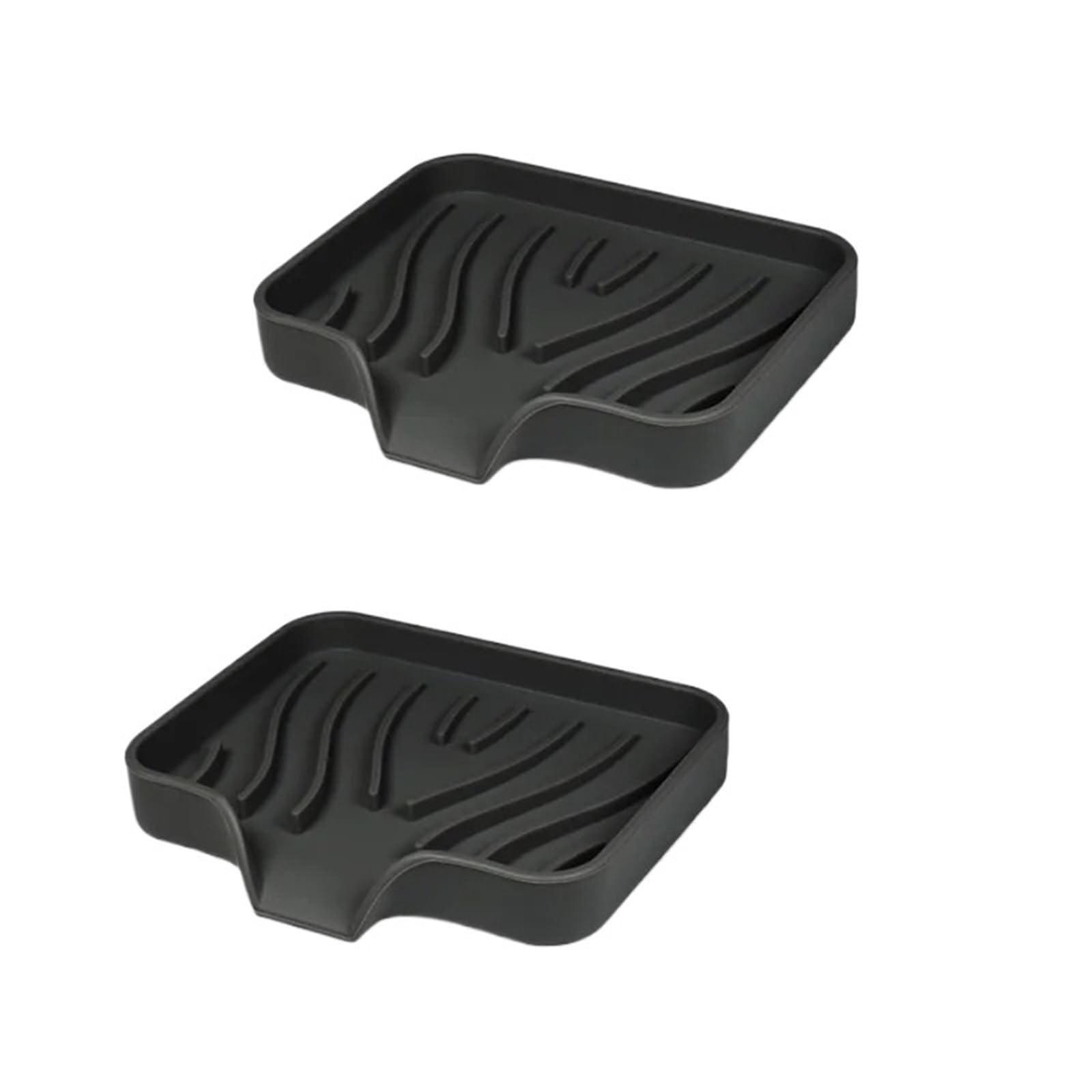 Jabonera Antideslizante, Jabonera de Silicona con Drenaje, Juego Soporte Antideslizante, Ducha, baño, Fregadero Cocina, 2 uds