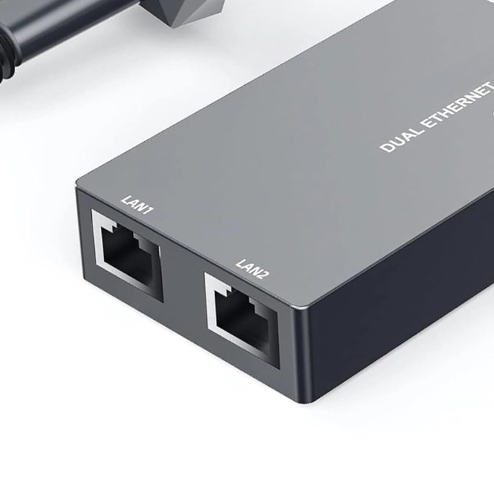 2-portowy Adapter Ethernet Gigabitowy Rozdzielacz LAN RJ45 z konfiguracją Plug & Play dla Routera i Połączenia Antenowego z Systemem Satelitarnym Gen 2 V2