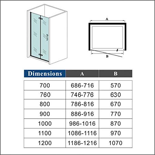 Miniatura 5 de Mamparas De Ducha Puerta Plegable Cristal 6mm Antical 90x185cm