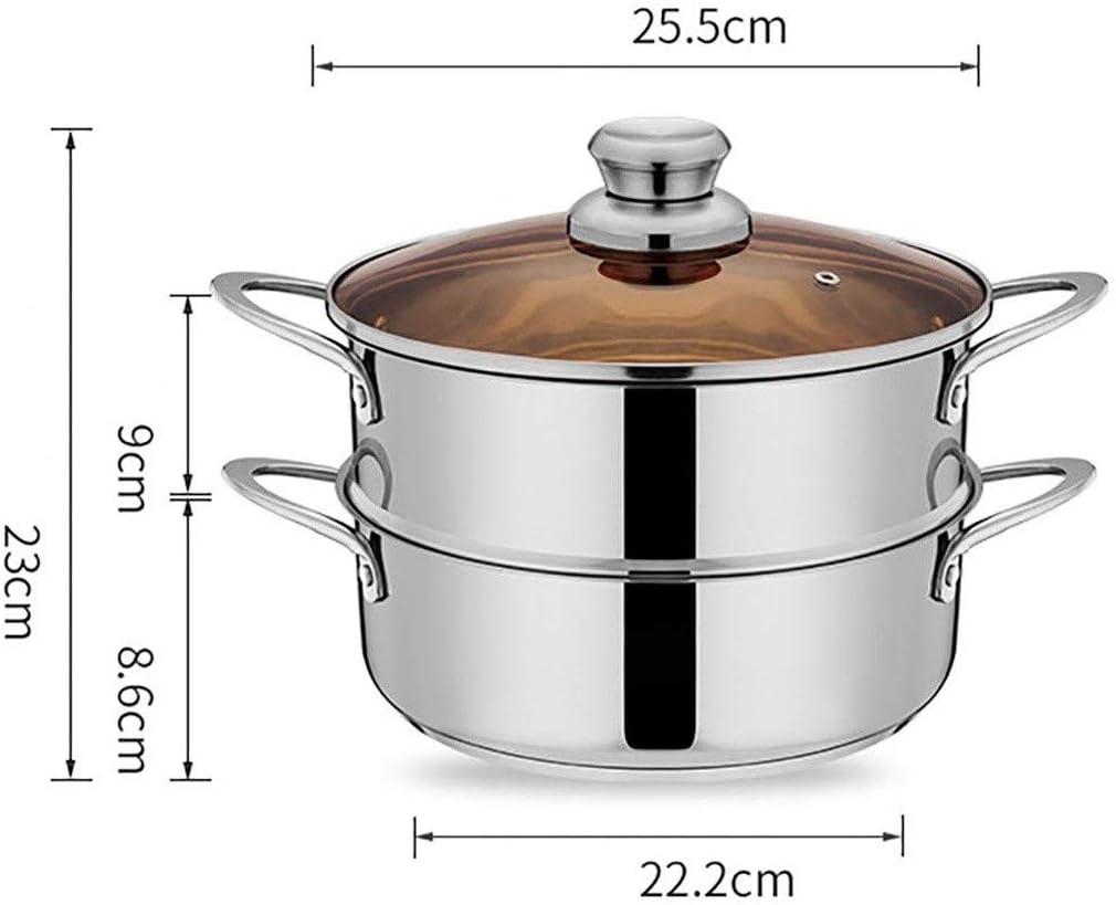 Stainless Steel Steamer/, Multifunctional Steamer, Three-Layer Large Commercial Steamer, Suitable for Induction Cooker and Gas Stove