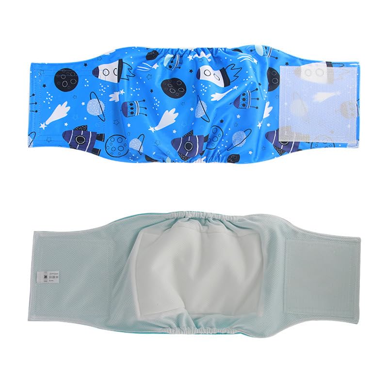 Image of Soft Belly Bands for Male Dogs (Pack of 3), Reusable Washable High Absorbing Dog Wraps Male, Doggie Puppy Leak-Proof Male Diapers (Style B(Pack of 3), Small)