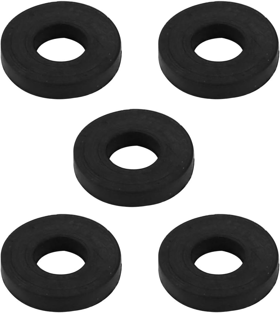 sourcingmap Nitrile Rubber Flat Washers 14mm OD 6mm ID 2.5mm Thickness for Faucet Pipe Water Hose Pack of 5