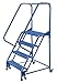 Vestil LAD-PW-32-4-G Portable Warehouse Ladder Grip 30-1/4" x 14" 4 Step, Blue